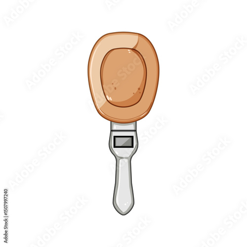eating smart spoon cartoon vector illustration