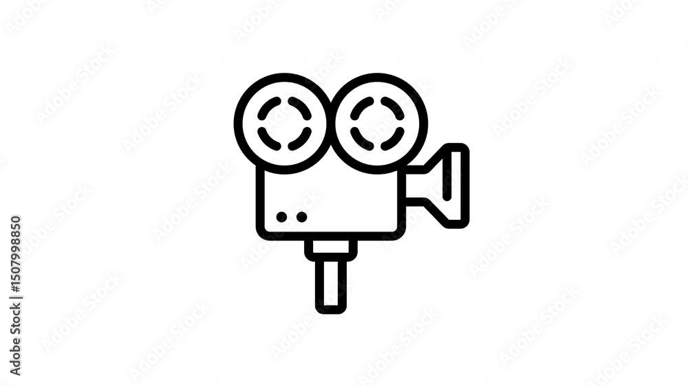 Retro Movie Camera Icon Retro Movie Camera Icon