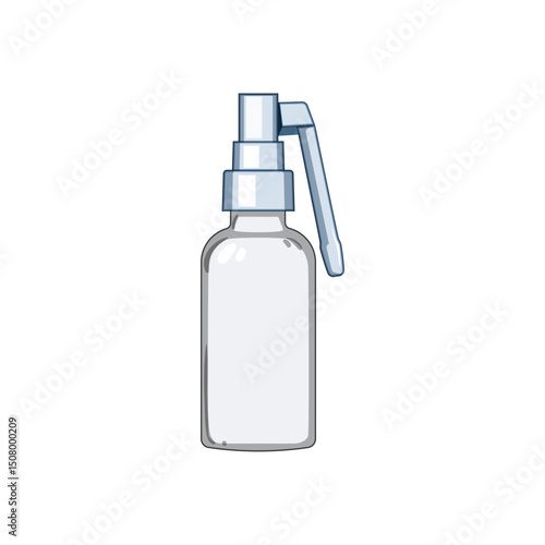 nozzle throat spray bottle cartoon vector illustration