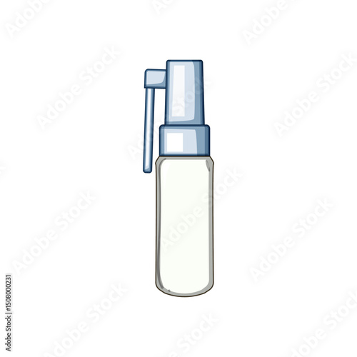 relief throat spray bottle cartoon vector illustration