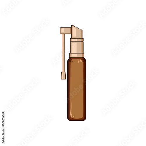 liquid throat spray bottle cartoon vector illustration