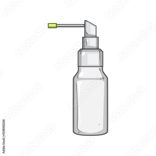 dispenser throat spray bottle cartoon vector illustration