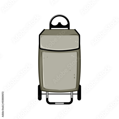 lightweight trolley bag cartoon vector illustration