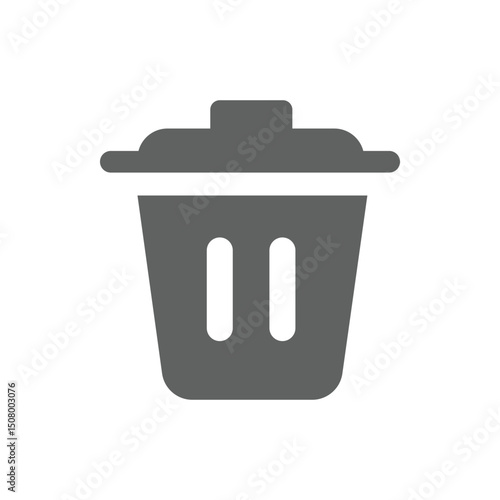 trash can icon, vector