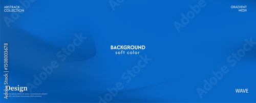 Soft and beautiful indigo blue gradient abstract wave background. Luxurious pastel color combination, product advertisement, card, poster and website template