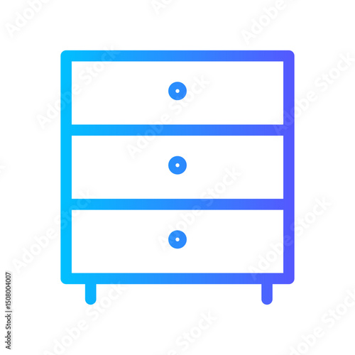 chest of drawers gradient icon