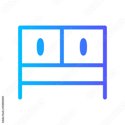 chest of drawers gradient icon