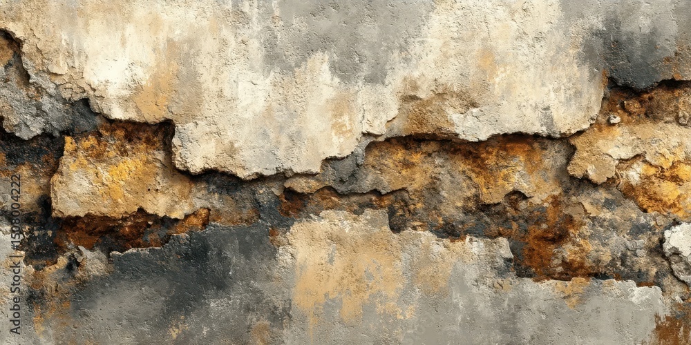 Fototapeta premium Close up of textured aged cracked wall surface