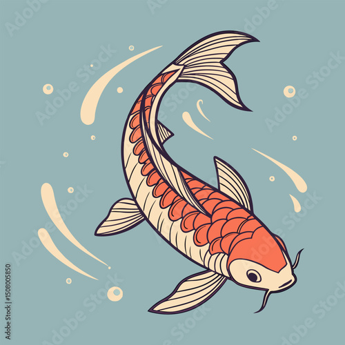 Fishes background design