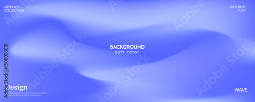 Soft and beautiful light blue to blue gradient abstract wave background. Luxurious pastel color combination, product advertisement, card, poster and website template