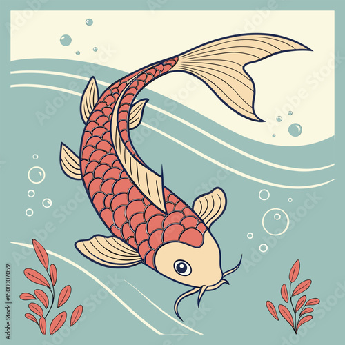 Fishes background design