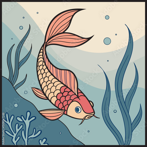 Fishes background design