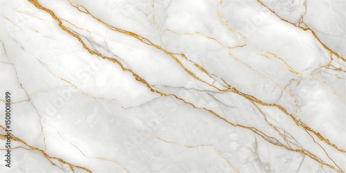 Elegant White Marble Texture with Golden Veins for Luxury Interior Design