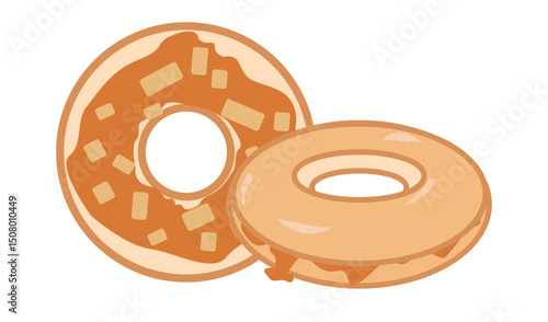 bagel with apple jam