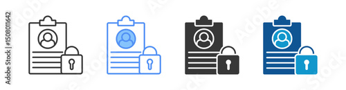 Data Privacy Multistyle Icon Sheet
