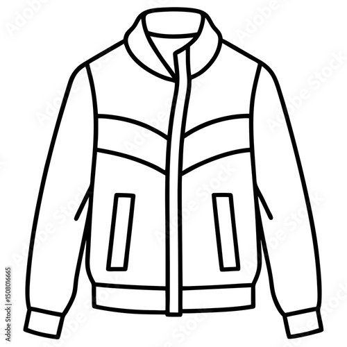 Simple Jacket Vector on White Background