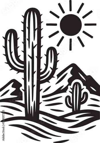 vector illustration of a cactus