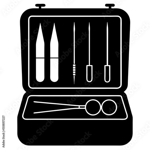 set of tools for manicure