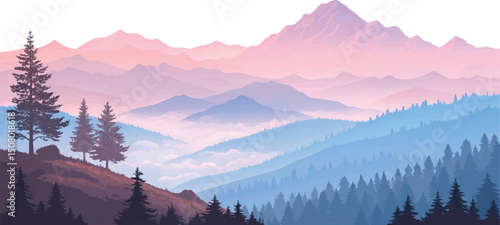 Misty Mountain Landscape