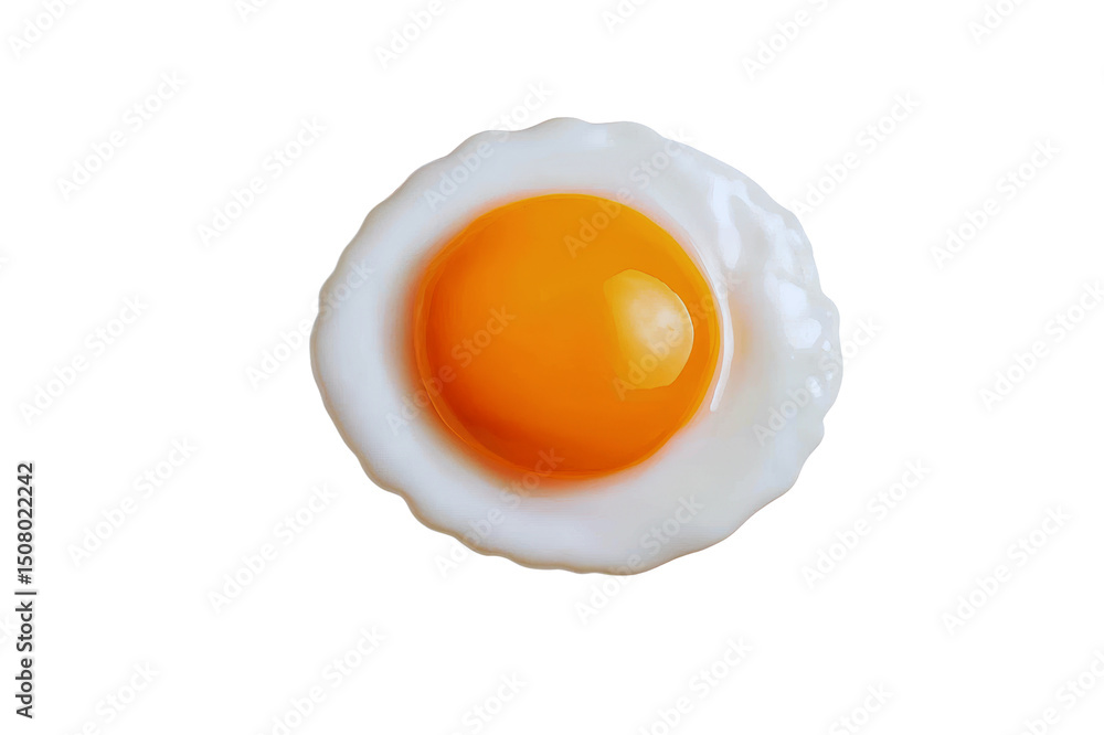 Delicious fried egg isolated transparent background perfect for breakfast menu or cookbook Delicious fried egg isolated transparent background perfect for breakfast menu or cookbook