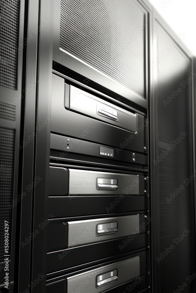 Closeup server rack Closeup server rack