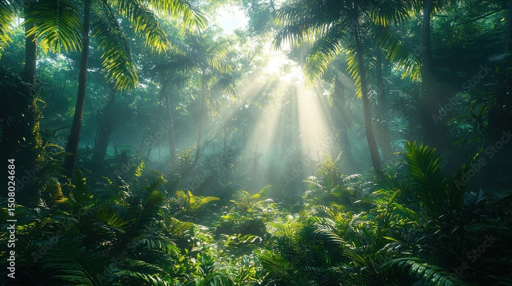 Lush jungle bathed in sunlight (2) Lush jungle bathed in sunlight (2)
