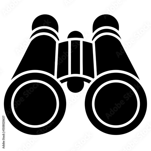 binoculars icon in modern flat design on white