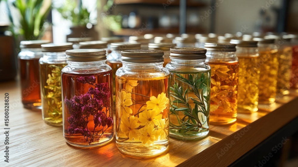 Floral Infusions: A Collection of Preserved Botanicals in Glass Jars Floral Infusions: A Collection of Preserved Botanicals in Glass Jars