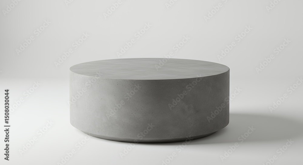 Gray concrete round coffee table Gray concrete round coffee table
