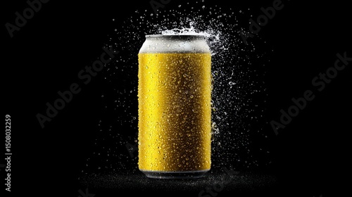 Refreshing Cold Beer Can