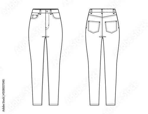 WOMENS HIGH-RISE SLIM JEANS