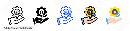 Service Icon Collection With Multiple Styles