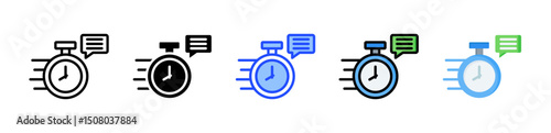 Response Time Icon Collection With Multiple Styles