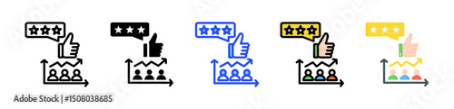 Service Improvement Icon Collection With Multiple Styles