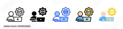 Operator Icon Collection With Multiple Styles