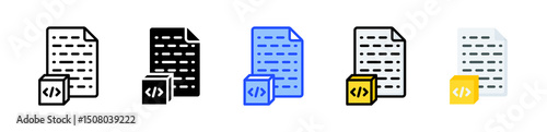 Oop Icon Collection With Multiple Styles