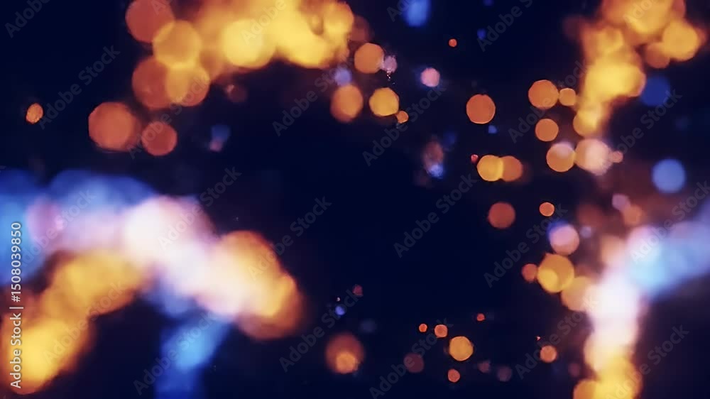 Abstract Blue and Orange Light Bokeh Dance Abstract Blue and Orange Light Bokeh Dance