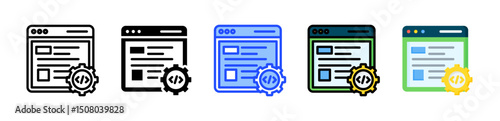 Backend Icon Collection With Multiple Styles