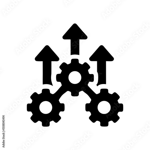 Business Strategy Silhouette Icon Design