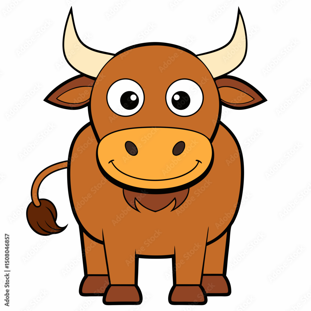 animal, cartoon, cow, vector, illustration, christmas, deer, dog, reindeer, farm, bull, mammal, fun, brown, funny, toy, isolated, cute, pet, character, baby, art, winter, smile, xmas