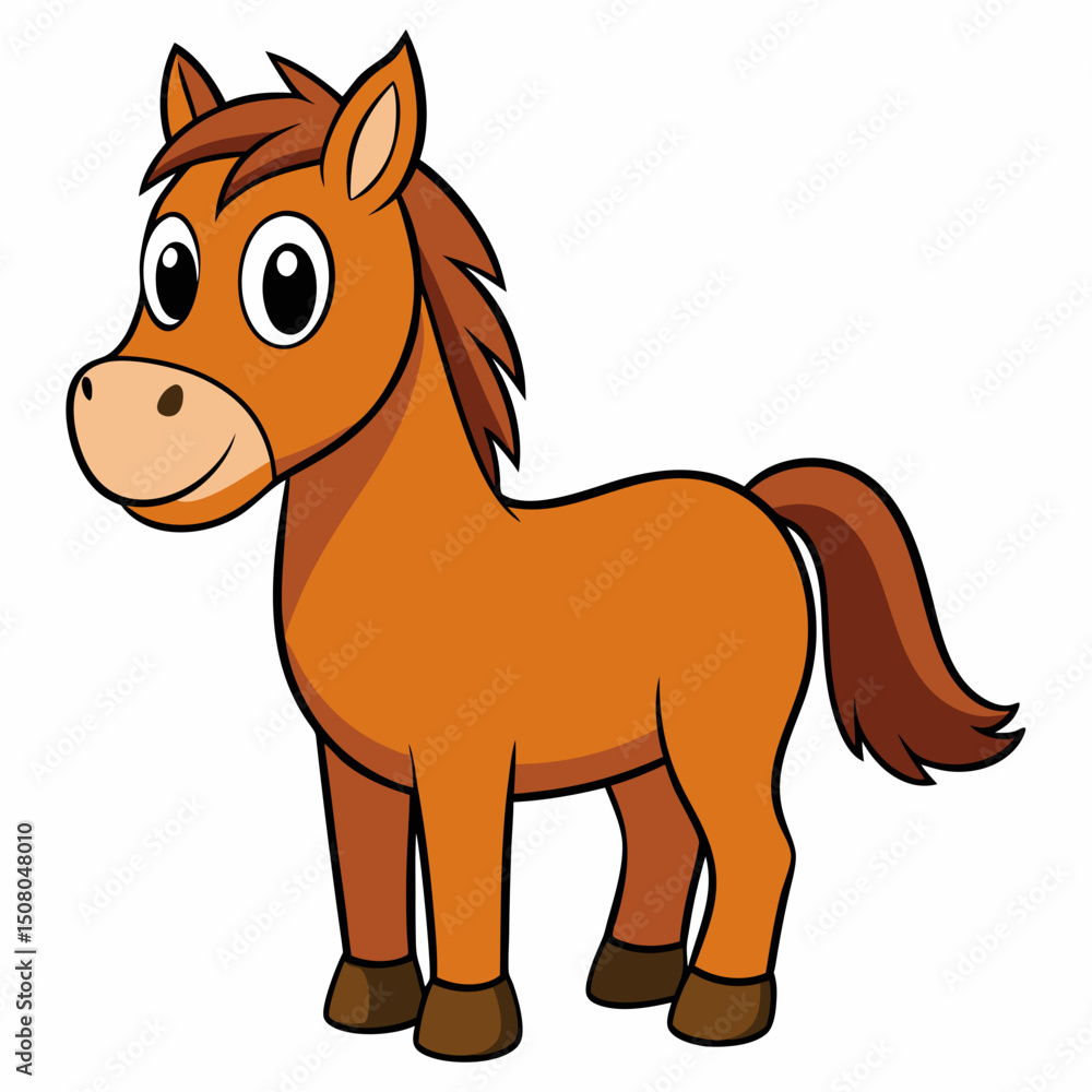 brown horse cartoon brown horse cartoon
