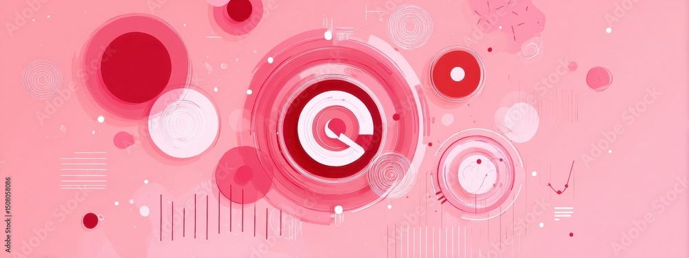 Fototapeta premium Abstract Red Circle Design