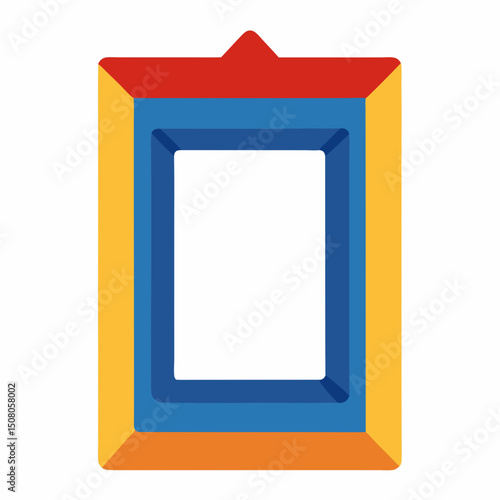 Editable photo frame vector art. Use for Camera Day promotions, photo collages, or web graphics.