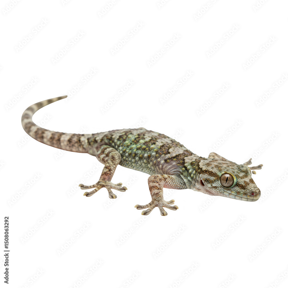 Isolated gecko lizard with patterned skin isolated on transparent background Isolated gecko lizard with patterned skin isolated on transparent background
