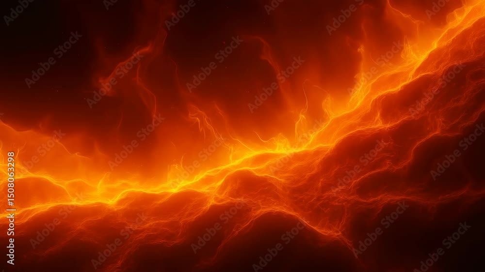 Abstract orange and red fiery texture resembling molten lava Abstract orange and red fiery texture resembling molten lava