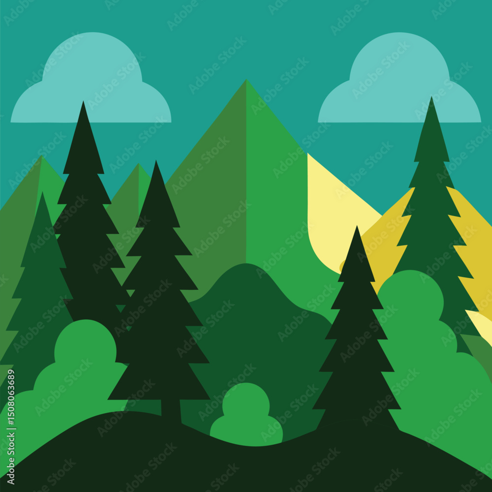 Obraz premium winter landscape with trees