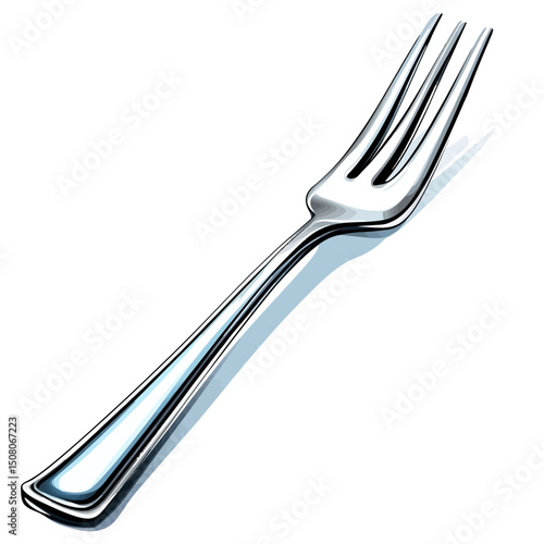 Vector illustration of a fork