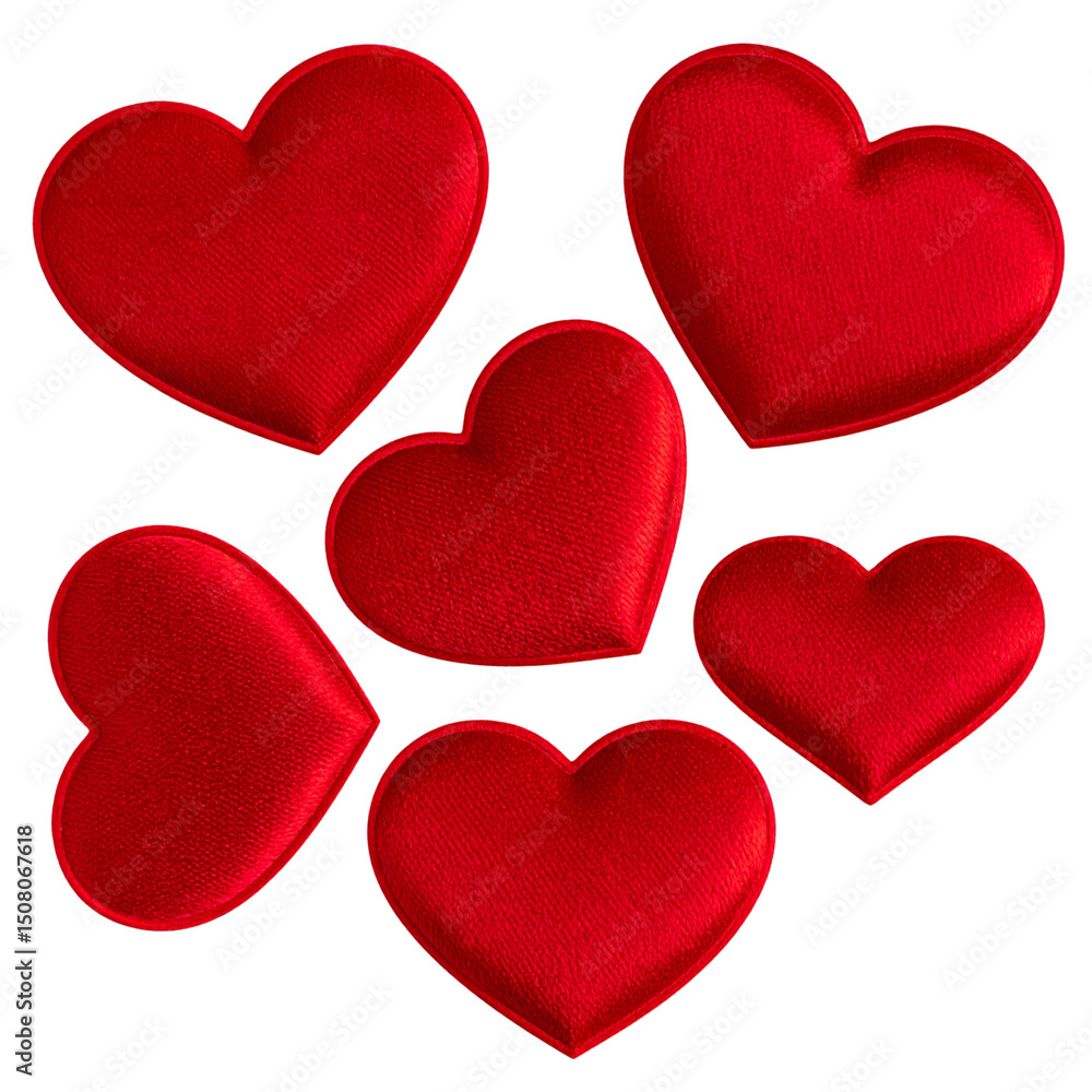 A romantic illustration of red, pink, and yellow heart shapes on a white background, perfect for Valentine's Day designs A romantic illustration of red, pink, and yellow heart shapes on a white background, perfect for Valentine's Day designs