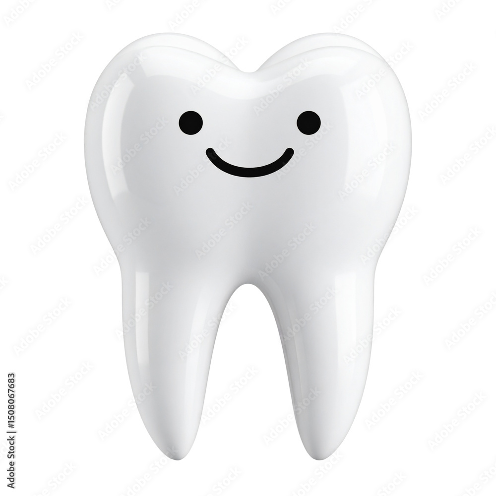 Human molar tooth isolated on a white background, perfect for dental health and hygiene illustrations Human molar tooth isolated on a white background, perfect for dental health and hygiene illustrations