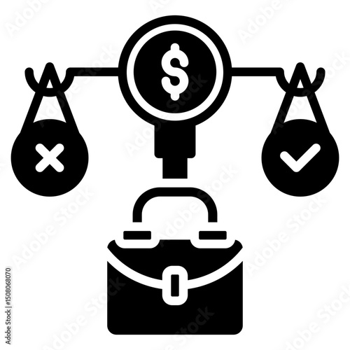 Business glyph icon